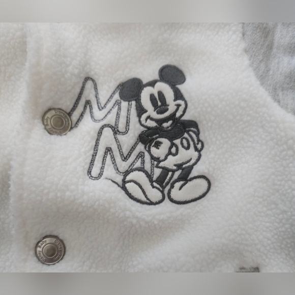 Disney Baby Mickey Mouse Bomber Jacket Sherpa Varsity Sz 12-18M - Picture 6 of 12